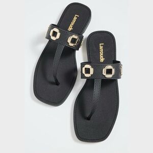 NWOT Larroudé Milan Grommet jelly Thong Sandals